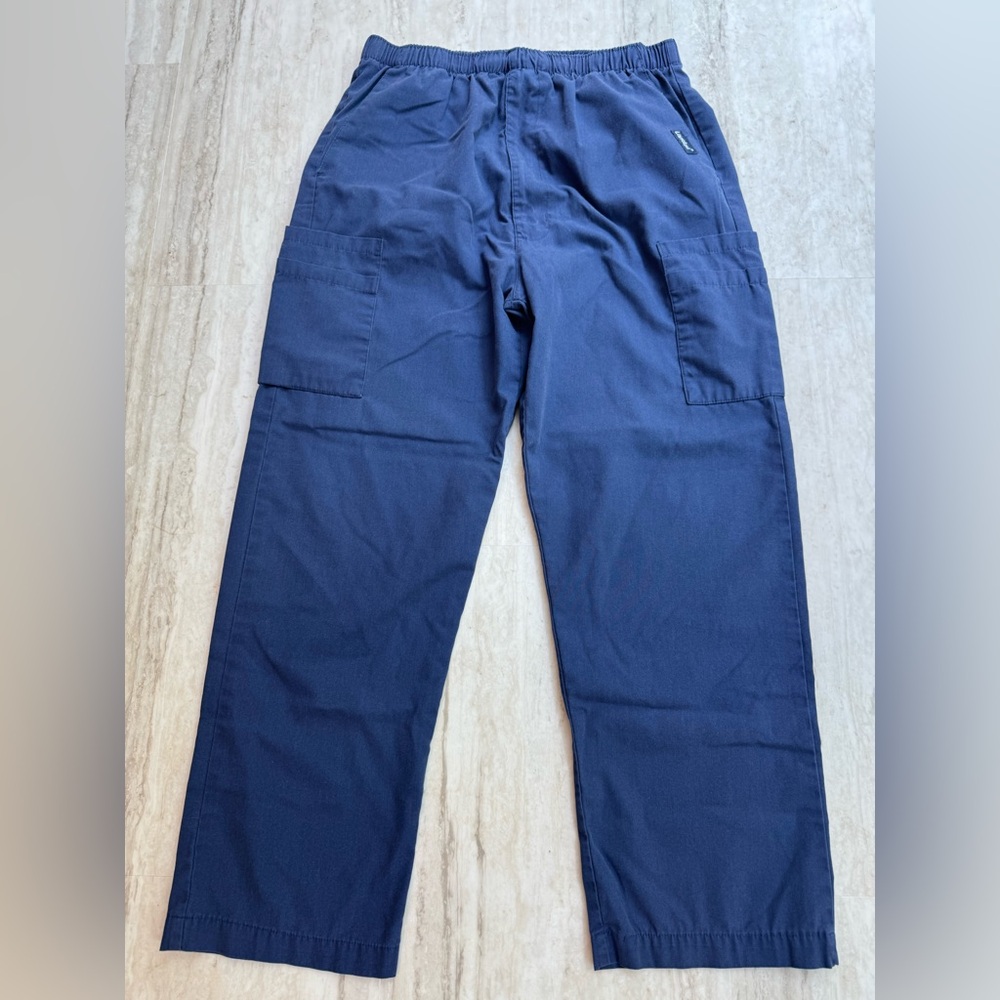Landau Navy Scrub Pants Men’s Size Medium with Front and Back Pockets